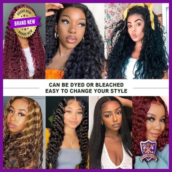 Deep Wave Lace Front Wig Human Hair 13x4 HD Lace Frontal 180% Density main image 6